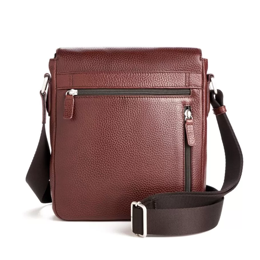 Sale C23-12001-OI MESSENGER BAG DARK BROWN Herre Tasker